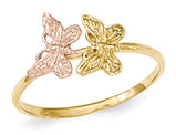 Ladies 14K Yellow and Pink Two-Tone Polished Butterfly Ring